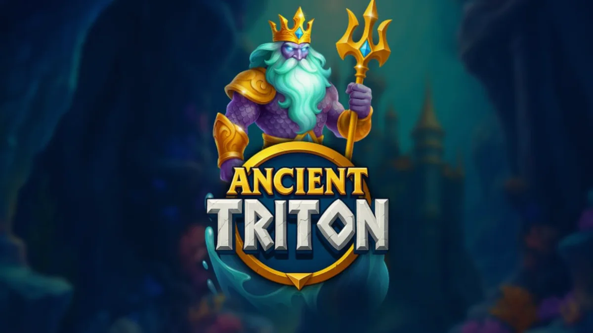 Tampilan visual slot Ancient Triton dengan tema istana bawah laut